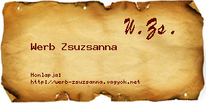 Werb Zsuzsanna névjegykártya
